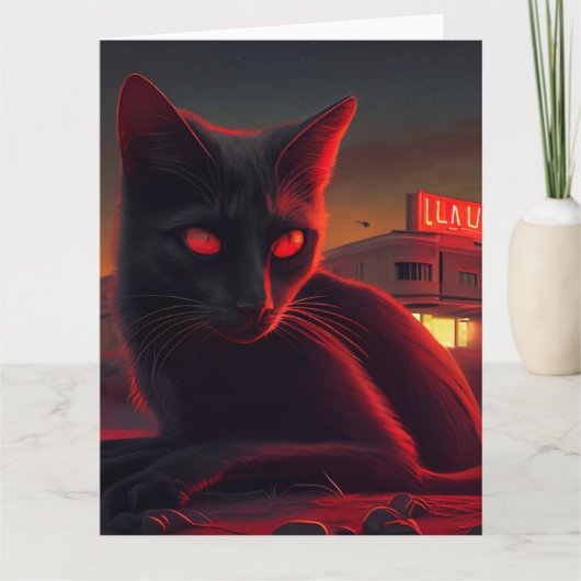 Cartes de vœux Black Cat (Devant)