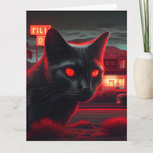 Cartes de vœux Black Cat (Devant)