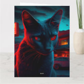 Cartes de vœux Black Cat (Dos)