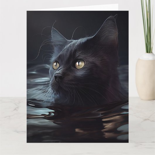 Cartes de vœux Black Cat (Devant)