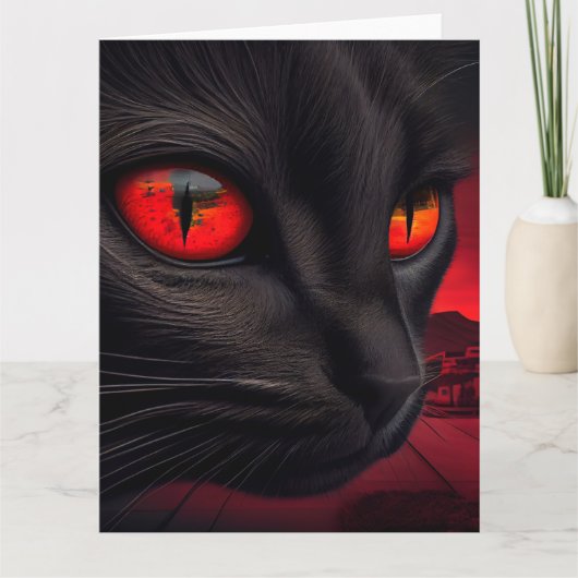 Cartes de vœux Black Cat (Devant)