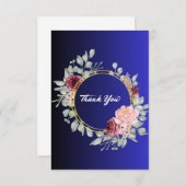 Cartes de voeux Blue Merci (Devant / Derrière)