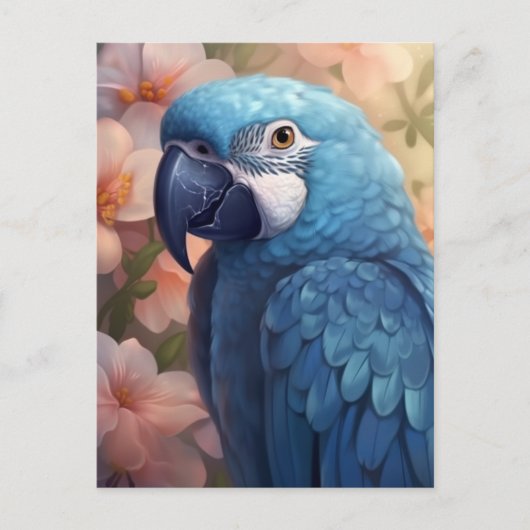 Cartes de voeux Blue Parrot (Devant)