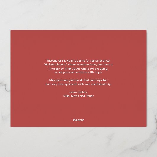 Cartes de vœux botaniques aquarelles d'hiver (Verso)