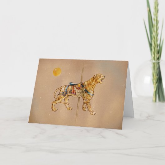 Cartes de voeux - Carousel Tiger (Devant)