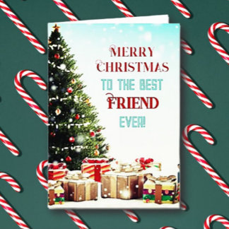Cartes de vœux ! Carte de Noël pour meilleure amie