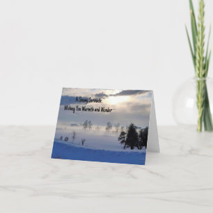 Cartes de vœux Champ brumeux et rêves ensoleillés