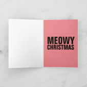 CARTES DE VOEUX CHAT EN PULL DE NOËL (Intérieur)