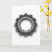 Cartes de voeux Cog en métal (Fleur jaune)