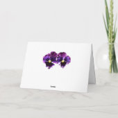 Cartes de voeux collectables de pensées pourpres (Dos)