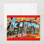 Cartes de vœux colorées d'Atlanta  (Devant / Derrière)