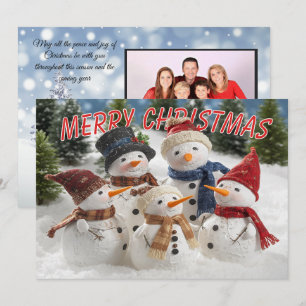 Cartes de voeux colorées de Noël avec bonhommes de