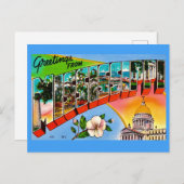 Cartes de vœux colorées du Mississippi (Devant / Derrière)