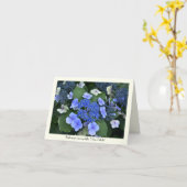 Cartes de vœux commémoratives Blue Hydrangea (Fleur jaune)