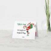 Cartes de voeux Cookies et Lait pour Père Noël (Dos)