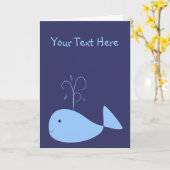 Cartes de voeux customisées par baleine mignonne (Fleur jaune)