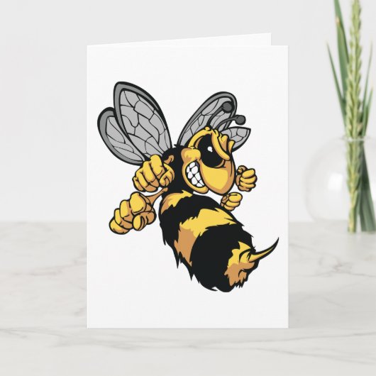 Cartes de voeux d'abeilles très en colère (Devant)