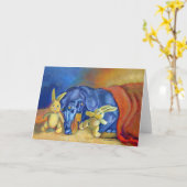 Cartes de voeux Dachshund (Fleur jaune)