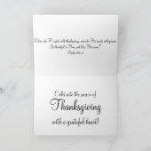 Cartes de voeux d'action de grâce (Intérieur)