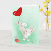 Cartes de voeux d'animaux de bébé (Fleur jaune)