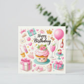 Cartes de voeux d'anniversaire (Debout devant)