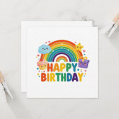 Cartes de vœux d'anniversaire (Devant/Arrière en situation)