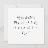Cartes de vœux d'anniversaire (Dos)