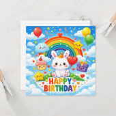Cartes de vœux d'anniversaire (Devant/Arrière en situation)