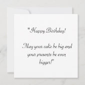 Cartes de vœux d'anniversaire (Dos)