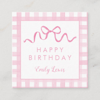 Cartes de vœux d'anniversaire à ruban rose