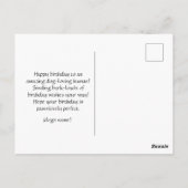 Cartes de vœux d'anniversaire de chiots mignons (Dos)