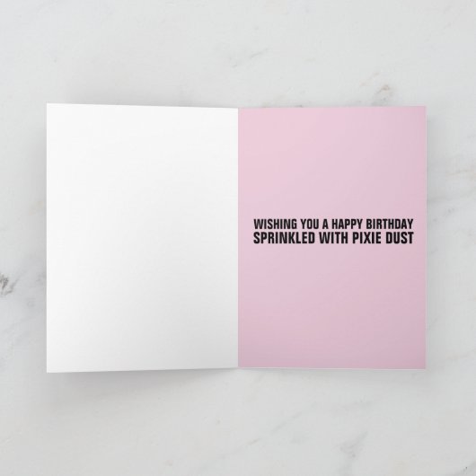 Cartes de voeux d'anniversaire FILLE FÉE PIXIE (Intérieur)