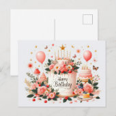 Cartes de voeux d'anniversaire heureuses (Devant / Derrière)