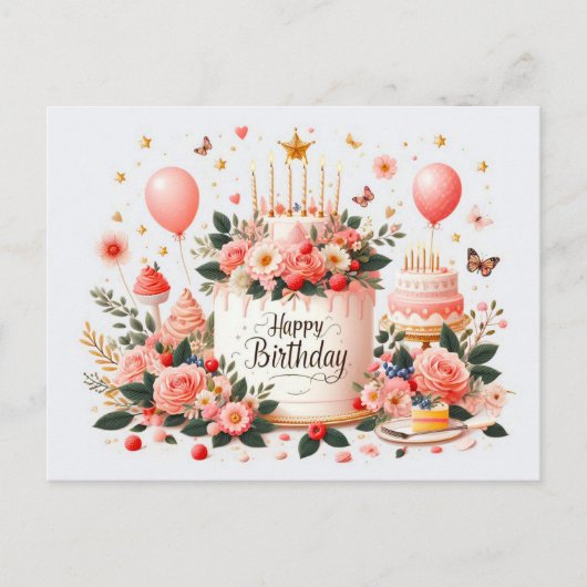 Cartes de voeux d'anniversaire heureuses (Devant)