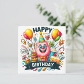 Cartes de voeux d'anniversaire heureuses (Debout devant)
