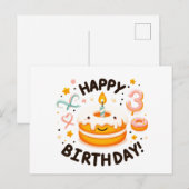 Cartes de voeux d'anniversaire heureuses (Devant / Derrière)