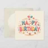 Cartes de voeux d'anniversaire heureuses (Devant / Derrière)