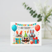 Cartes de voeux d'anniversaire heureuses (Debout devant)