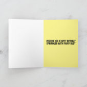 Cartes de vœux d'anniversaire pour fille FÉE PIXIE (Intérieur)