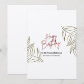 Cartes de voeux d'anniversaire pour vos proches. (Devant / Derrière)