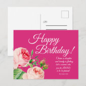 Cartes de vœux d'anniversaire Proverbes 31 Floral (Devant / Derrière)