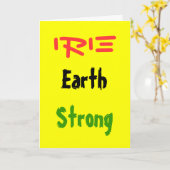 Cartes de voeux d'anniversaire Rasta (Fleur jaune)