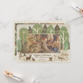 Cartes de vœux Dans la forêt (Devant/Arrière en situation)