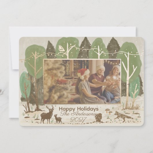 Cartes de vœux Dans la forêt (Devant)
