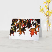 Cartes de voeux d'automne des Feuilles d'érable (Fleur jaune)