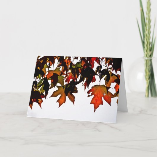 Cartes de voeux d'automne des Feuilles d'érable (Devant)