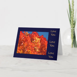 Cartes de vœux d'automne Je t'aime Je t'aime Je t'