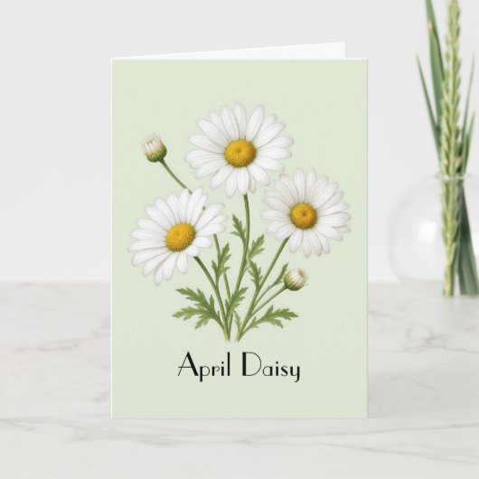 Cartes de vœux d'avril Daisy (Devant)