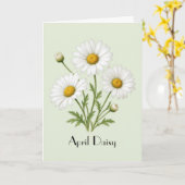 Cartes de vœux d'avril Daisy (Fleur jaune)