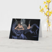 Cartes de voeux de blanc d'imaginaire de dragon de (Fleur jaune)